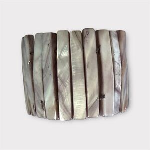 Vintage Grey Abalone Shell Stretch Bracelet!